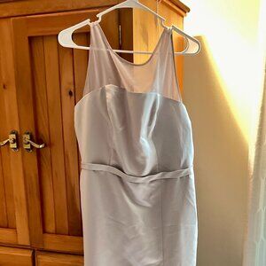 Alfred Angelo gray satin dress floor length - size 14